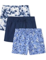 Lot de 3 shorts imprimés pour fille