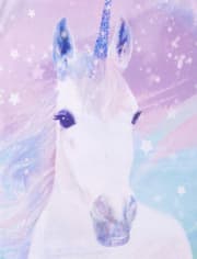 Chemise de nuit à volants licorne pour fille