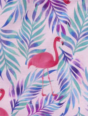 Chemise de nuit flamant rose pour filles