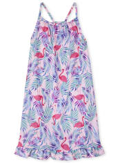 Chemise de nuit flamant rose pour filles