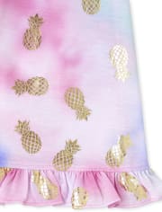 Girls Pineapple Tie Dye Nightgown