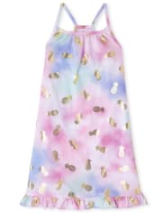 Girls Pineapple Tie Dye Nightgown