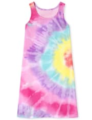 Girls Rainbow Tie Dye Nightgown