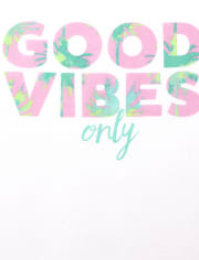 Pijama de algodón ajustado Good Vibes para niñas