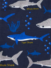 Boys Shark Camo Snug Fit Cotton Pajamas 2-Pack