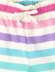 Nwt GYMBOREE Mix N Match GIRLS Blue Purple Stripe Summer 2017 Knit SHORTS M 7 8
