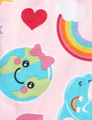Paquete de 2 pijamas de algodón ajustados para bebés y niñas pequeñas Love Earth