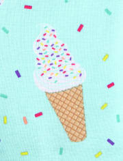 Baby And Toddler Girls Ice Cream Snug Fit Cotton Pajamas 2-Pack