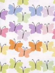 Ensemble de 2 pyjamas en coton ajustés Butterfly Sunshine pour bébés et petites filles