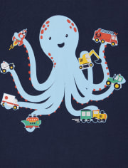 Lot de 2 pyjamas en coton ajustés Octopus pour bébés et tout-petits garçons