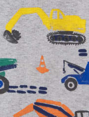 Baby And Toddler Boys Construction Snug Fit Cotton One Piece Pajamas