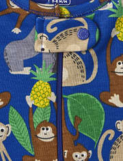 Baby And Toddler Boys Monkey Snug Fit Cotton One Piece Pajamas