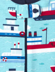 Baby And Toddler Boys Boat Snug Fit Cotton One Piece Pajamas