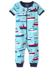 Baby And Toddler Boys Boat Snug Fit Cotton One Piece Pajamas