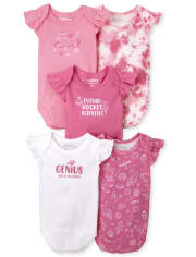 Body Genius para bebé niña, paquete de 5