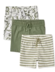 Lot de 3 shorts rayés Safari pour bébé garçon