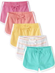 Baby Girls Dolphin Shorts 5-Pack