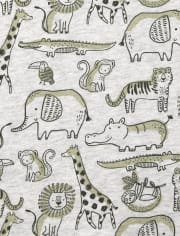Baby Boys Short Sleeve Safari Print And Henley Knit Romper 2 Pack The Children S Place Capers
