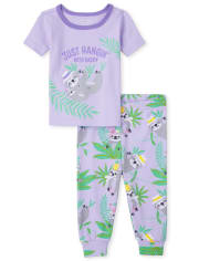 Pijamas de algodón ajustados para bebés y niñas pequeñas Hangin' With Dad