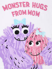 Baby And Toddler Girls Monster Hugs Snug Fit Cotton Pajamas