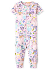 Baby And Toddler Girls Own Snug Fit Cotton One Piece Pajamas