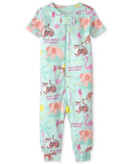 Baby And Toddler Girls Animal Snug Fit Cotton One Piece Pajamas