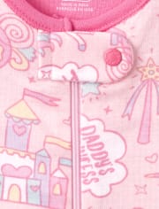 Pijamas mágicos de una pieza de algodón con ajuste ceñido para bebés y niñas pequeñas