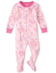 Pijamas mágicos de una pieza de algodón con ajuste ceñido para bebés y niñas pequeñas