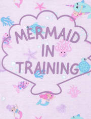 Baby And Toddler Girls Mermaid Snug Fit Cotton Pajamas