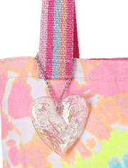 Girls Rainbow Tie Dye Tote Bag
