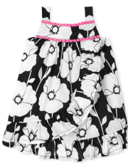 Baby Girls Floral Ruffle Dress