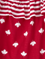 Robe à volants pour la fête du Canada pour bébés filles