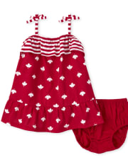 Robe à volants pour la fête du Canada pour bébés filles