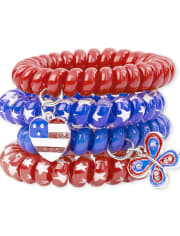 Girls Americana Coil Bracelet 4-Pack