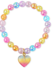 Girls Rainbow Unicorn Necklace And Bracelet Set