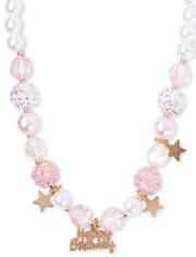 Girls Birthday Beaded Necklace And Bracelet Set