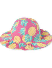Sombrero de pescador de piña para niñas pequeñas