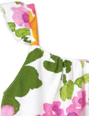 Baby Girls Floral Ruffle Bodysuit Dress 3-Pack