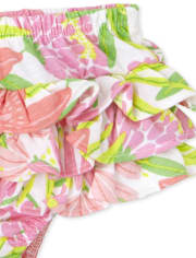 Baby Girls Tropical Ruffle 4-Piece Playwear Set