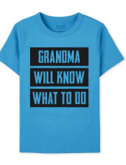 Camiseta con estampado de abuela para bebés y niños pequeños