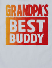 Camiseta estampada Grandpa's Buddy para bebés y niños pequeños