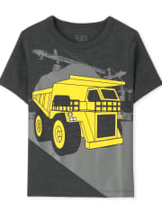 Camiseta con gráfico de camión para bebés y niños pequeños