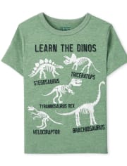 Baby And Toddler Boys Learn Dinos Graphic Tee
