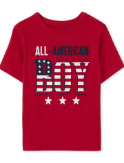 Camiseta con gráfico estadounidense para bebés y niños pequeños a juego con la familia Americana