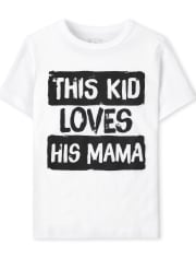 Camiseta estampada para bebés y niños pequeños ama a su mamá