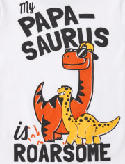 Camiseta estampada Papa-Saurus para bebés y niños pequeños