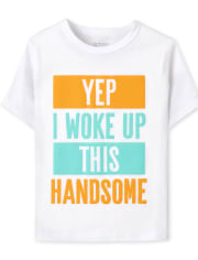 Camiseta con gráfico guapo para bebés y niños pequeños
