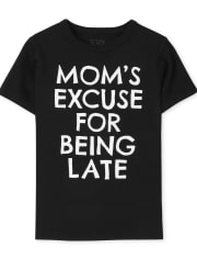 Baby And Toddler Boys Mom's Excuse Graphic Tee