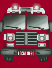 Camiseta con estampado de héroe local para bebés y niños pequeños