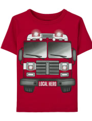 Camiseta con estampado de héroe local para bebés y niños pequeños